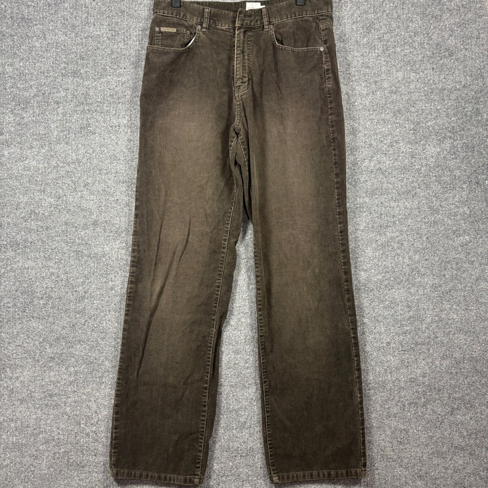 Vintage 90s Calvin Klein Jeans Mens 32 (Fits 32x32) Faded Brown Corduroy Pants